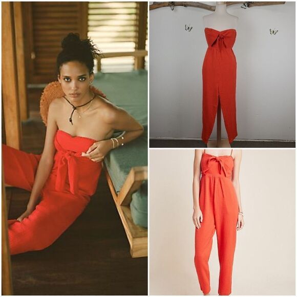Anthropologie Isabel tie front jumpsuit - Picture 1 of 8
